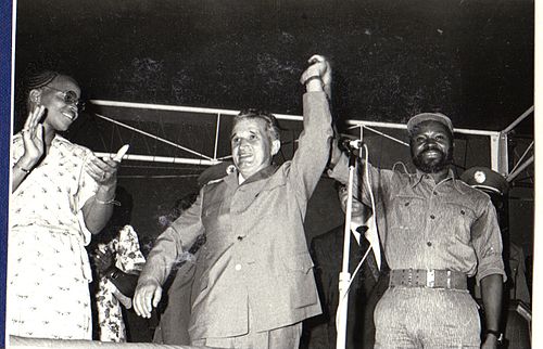 Самора Машел и Николае Чаушеску, апрель 1979 года